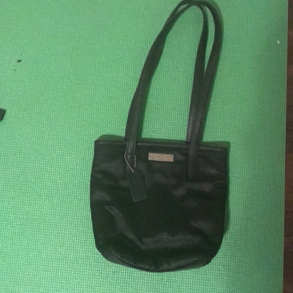 Vintage Coach Satin w/Leather Trim Bag